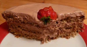Génoise aux avelines - morceau Gateau aux avelines - morceaux