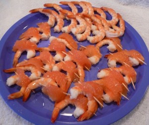 bouchees crevette pamplemousse