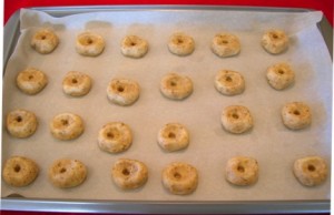 biscuits fromage et noix - avant cuisson