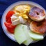 Déjeuner bagel et omelette