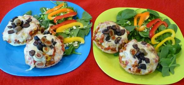 bagel tomate poireau - assiette