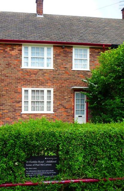Maison enfance Paul McCartney - 20 Forthlin Road Liverpool